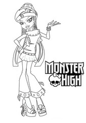 coloriage monster high nefera nile